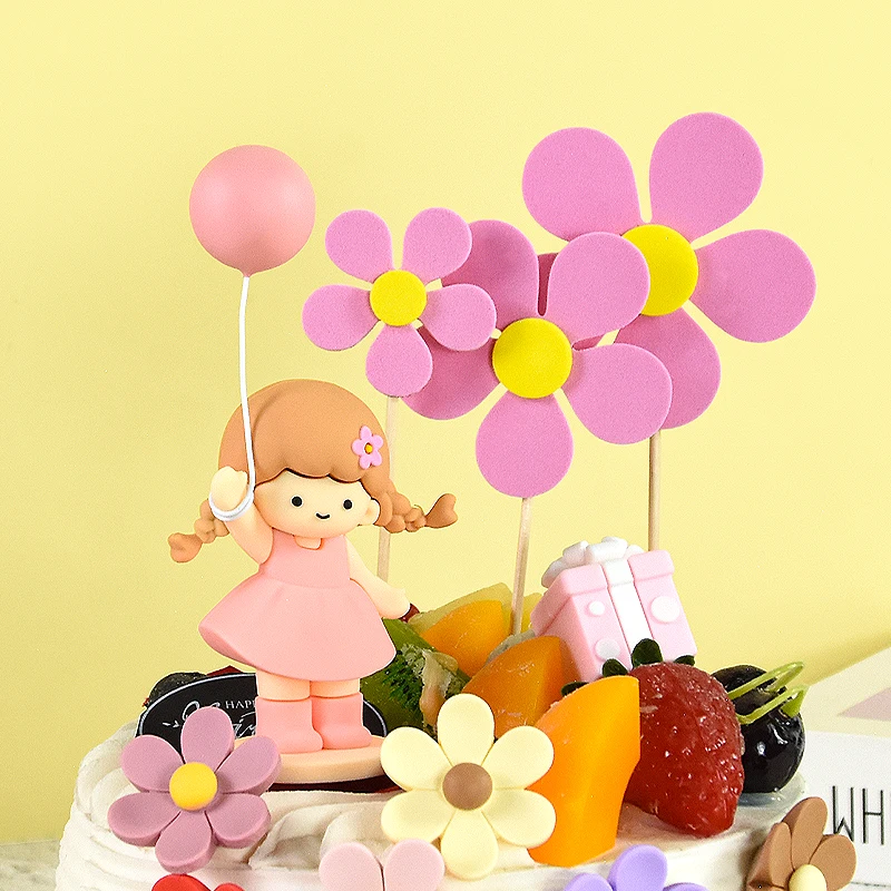 Сказочный топпер для торта декор ангел ромашка цветы подарочная коробка