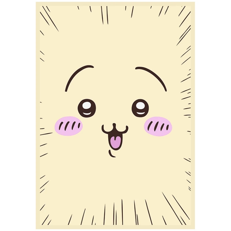 

100Pcs/Set Card Sleeves PTCG Chiikawa Rabbit Kawayi Smiley Face Anime Game Holographic Protector Film Album Binder DIY Toy Gift