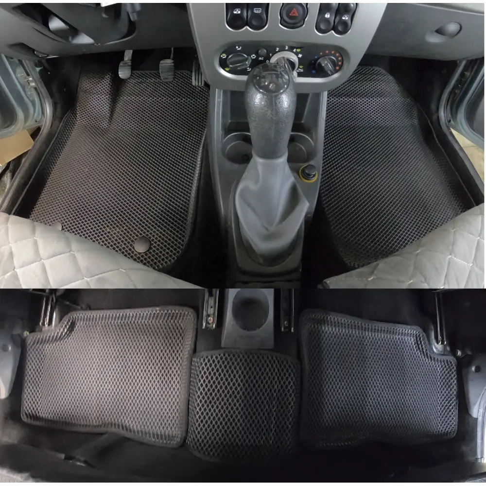 Новинка! Коврики Ева с Пресс Бортами на RENAULT SANDERO I PREMIUM черный