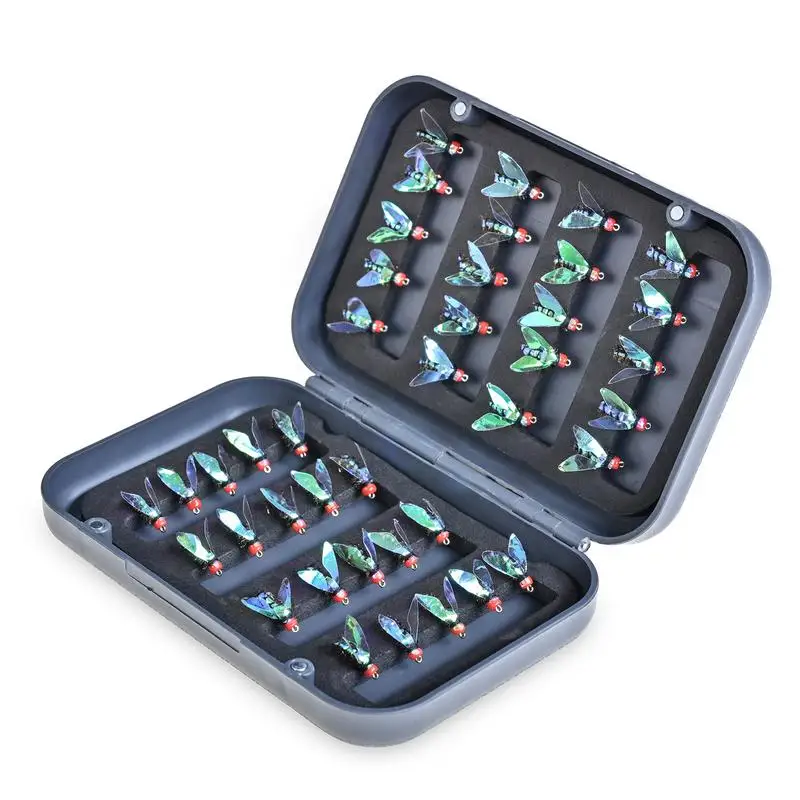 

Fly Fishing Flies Kit Fly Fishing Lures For Trout Realistic Flies For Fishing 40 Pieces Flies Assortment Kit With Fly Box For