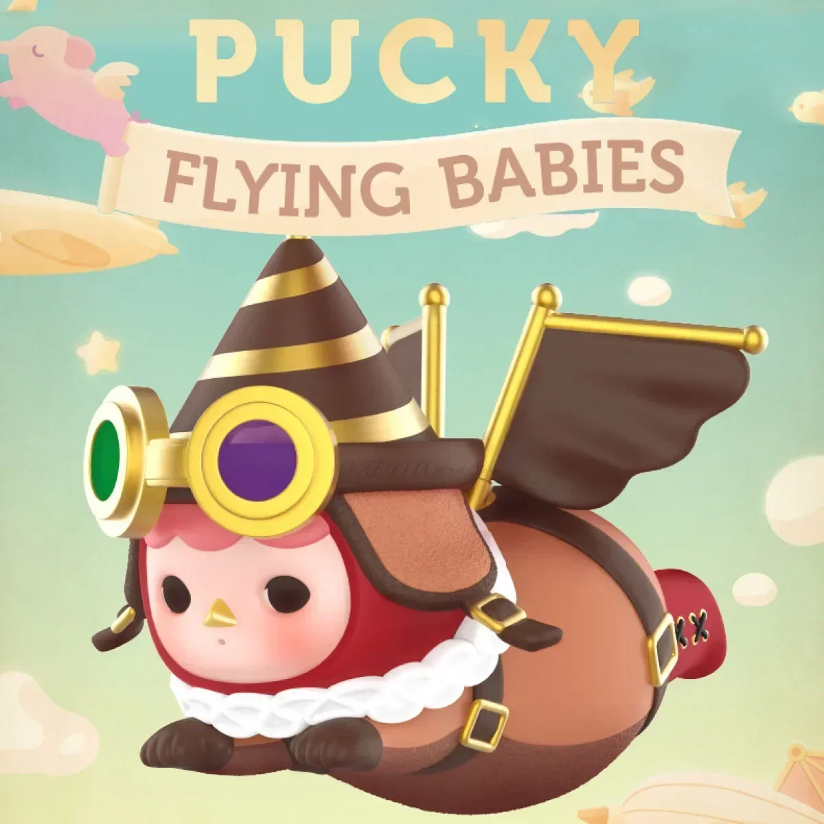 Фото POP MART Pucky Flying Babies Series Action Figure - Mystery Box Anime Original Collection Desktop Ornaments Doll Toys №2
