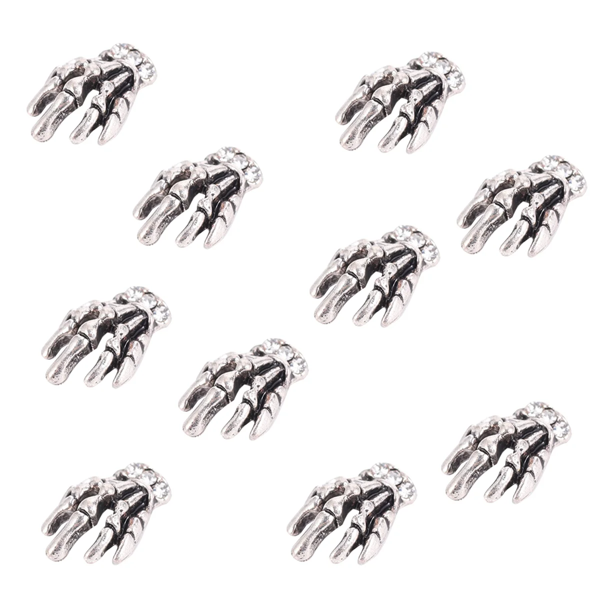 

10 Pcs Nail Stickers Flowersation Accessories DIY Manicure Decals Alloy Hand Copper Exquisite