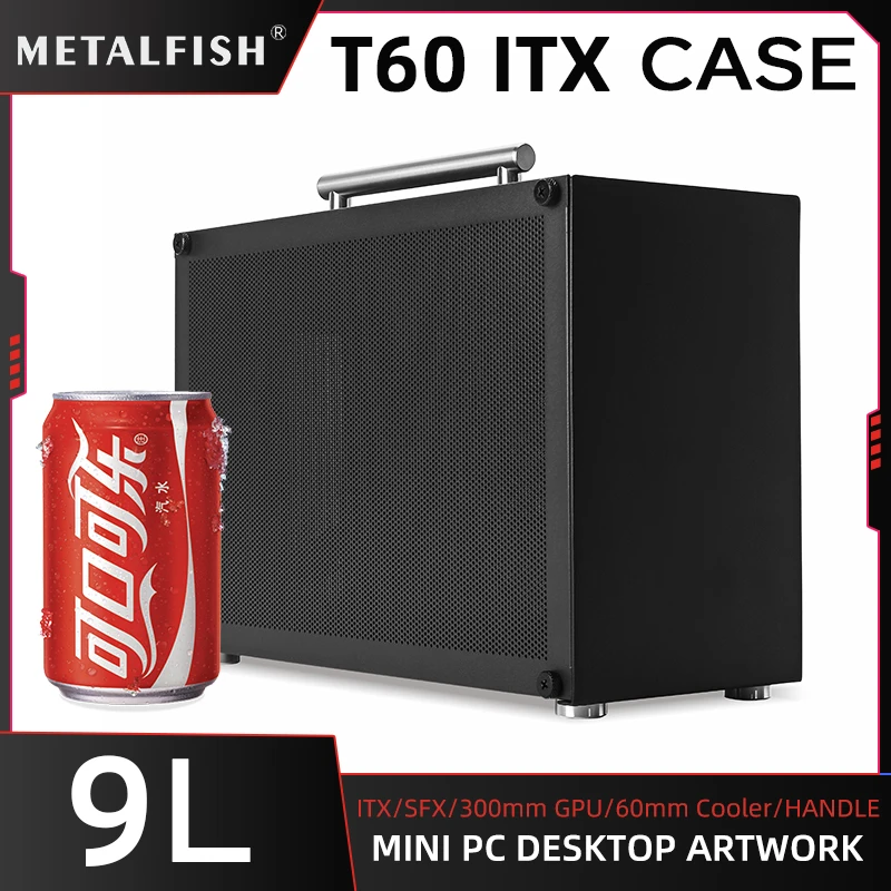 METALFISH T60 Mini ITX Черный корпус 9л