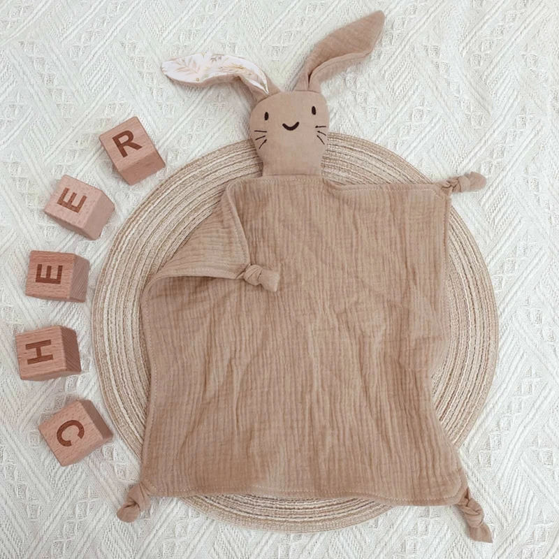 

Baby Security Blanket Soothe Appease Towel Soft Animal Rabbit Doll Teething Bib