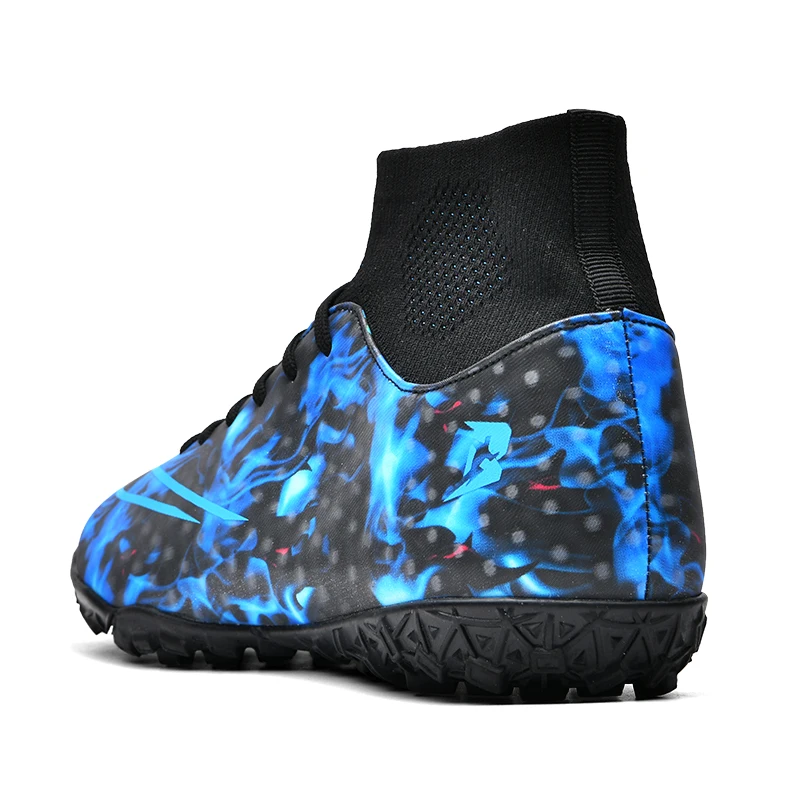 Outdoor Men Boys Soccer Shoes FG Starry Sky Color Matching Gao Bang Football Boots High Ankle  Training Sport Sneakers Size35-45