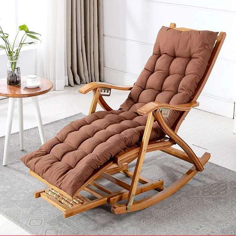 Bamboo Recliner Backrest Foldinglunch Break Chair Balcony Lazy Leisure Home Furniture Elderly Armchairfoot Massage