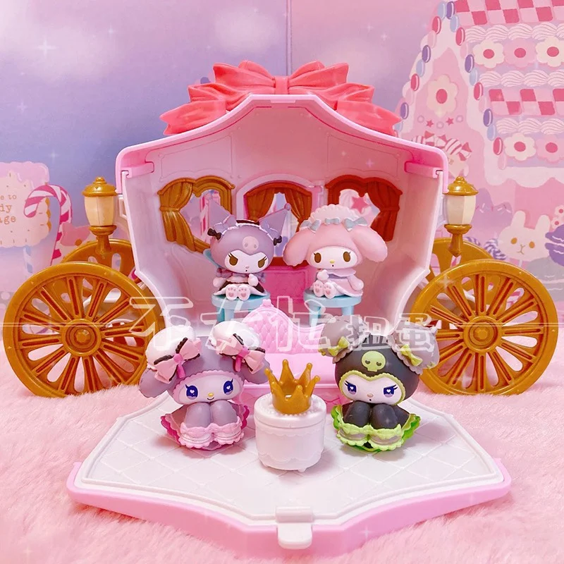 

Kawaii Sanrio Anime My Melody Cute Cartoon Chinese Style Coolommy Four Dolls DIY Desktop Decoration Toys Children's Day Gifts