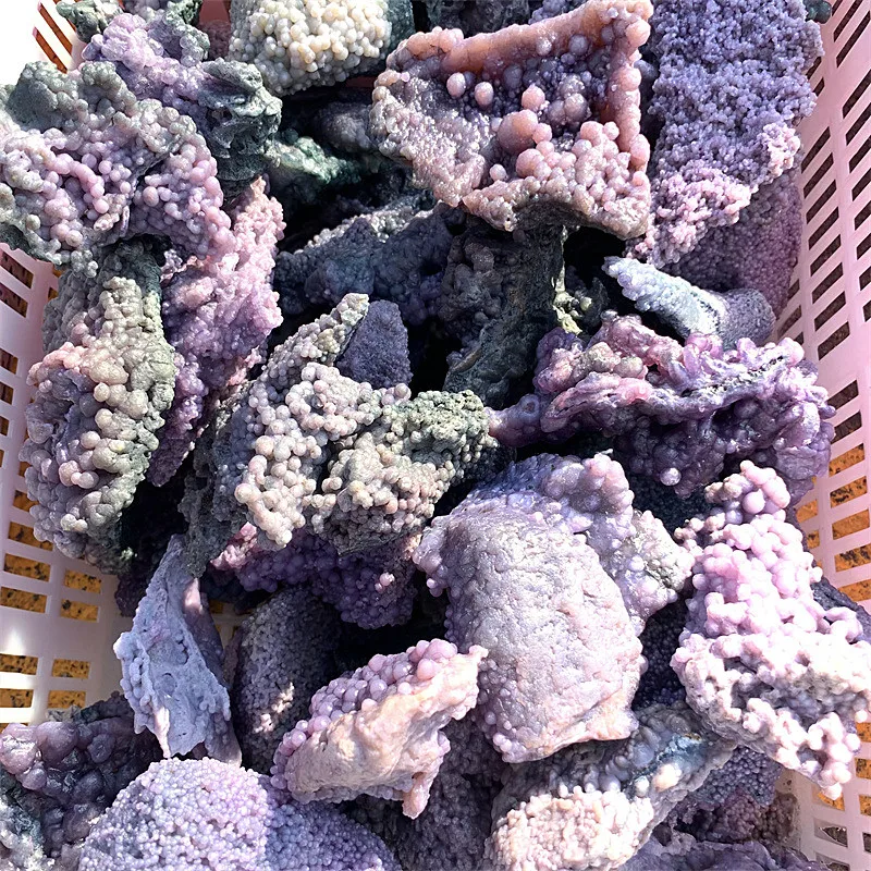 Натуральные кварцевые камни камень-сырец фиолетовый виноград агат кластеры