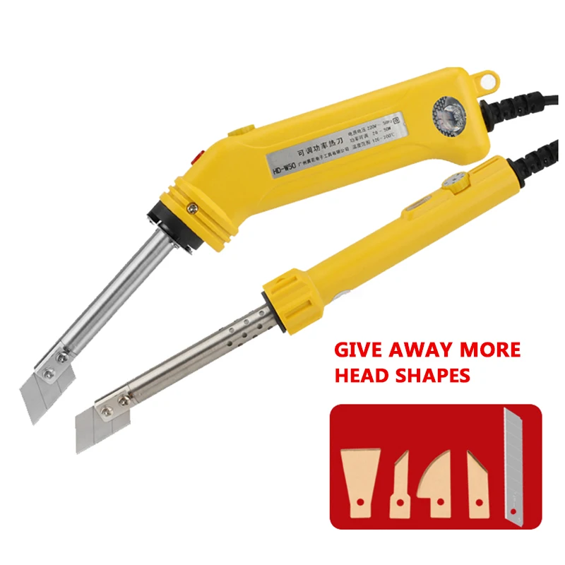 Электрический нагревательный нож с регулируемой температурой для резки пены и