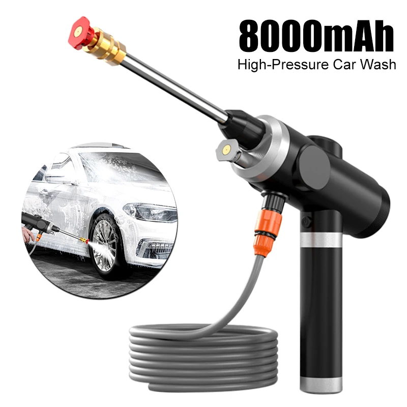 

Electric Car Washer Gun High Pressure Cleaner Foam Nozzle For Auto Cleaning Care Cordless Protable Car Wash Spray Water Gun