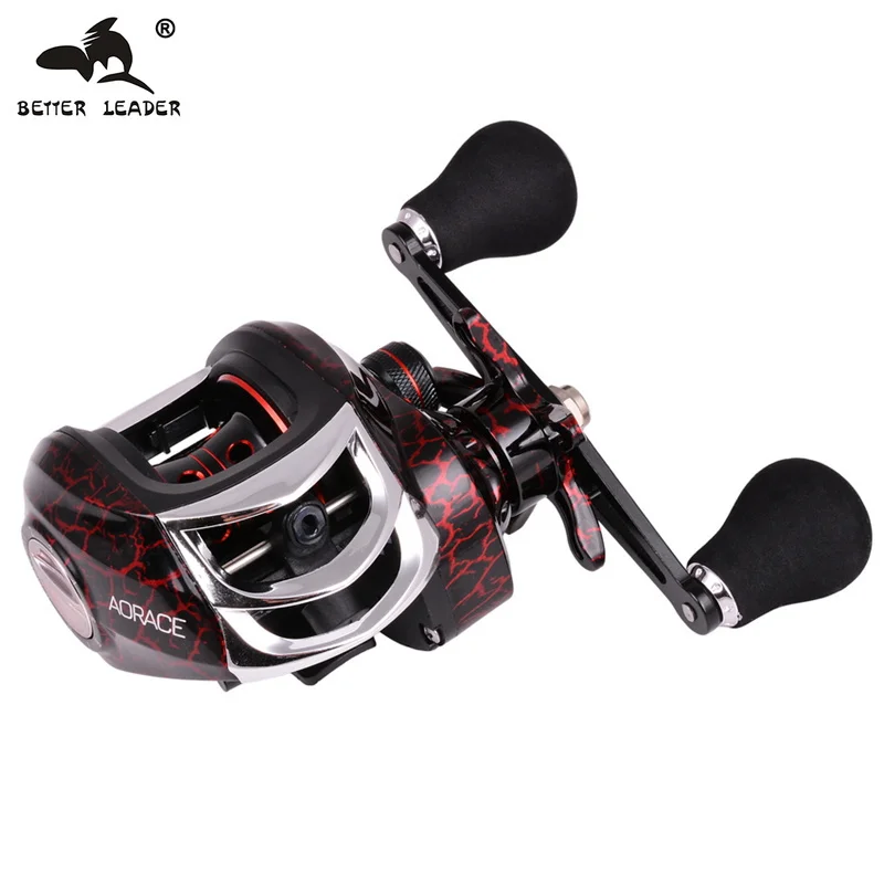 

Better Leader Baitcasting Reel Aluminum Frame Saltwater Fishing Reel 7.2:1 Gear Ratio 12kg Max Drag Low Profile Fishing Wheel