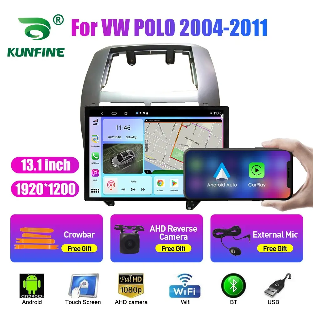 13.1 inch Car Radio For VW POLO 2004 2005 2006-2011 Car DVD GPS Navigation Stereo Carplay 2 Din Central Multimedia Android Auto