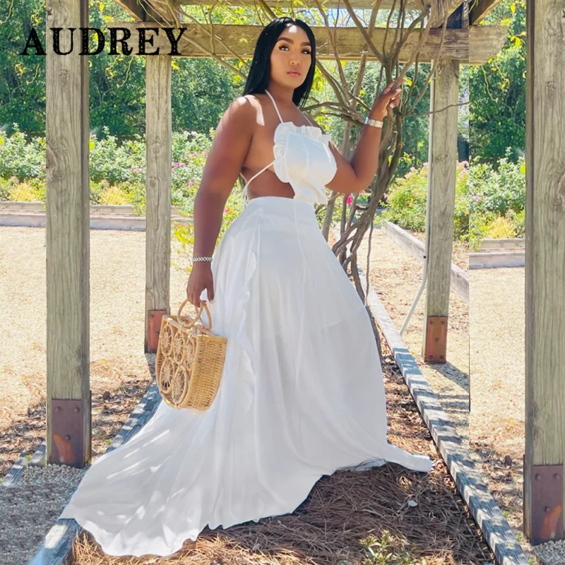 

Длинное платье-макси для женщин, элегантная уличная одежда, женское пляжное платье с лямкой на шее в стиле бохо, оптовая продажа, Прямая поставка