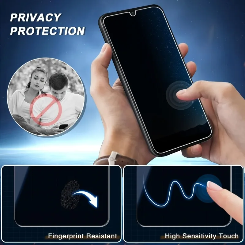 Фото 5 шт. закаленное стекло для Samsung Galaxy A17 A16 A15 A14 A13 A12 A11 A51 A52 A53 A54 A55 A56 A34 A35 A36 противошпионское стекло №5