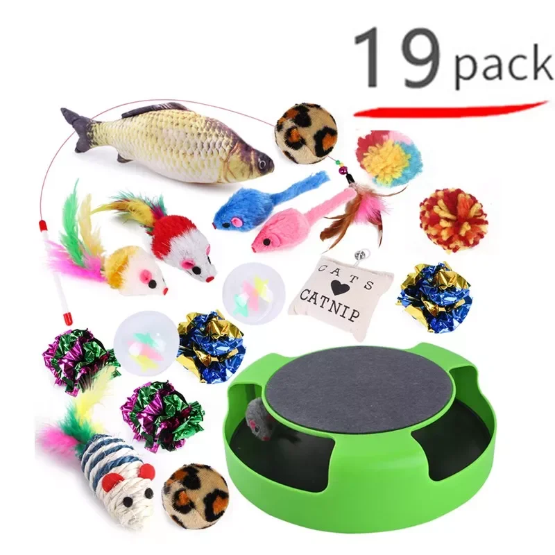 

Игрушки для домашних животных, шарики в форме мыши, игрушка для любимых котят, набор из 19 предметов, палка для игры, товары для мыши, ценный ко...