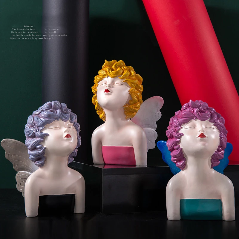 

Nordic Creative Resin Abstract Character Ornaments Home Livingroom TV Cabinet Figurines Crafts Hotel Office Statue Decoration