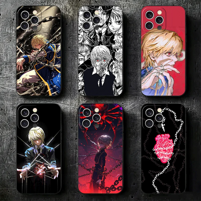 Фото Чехол для телефона Hunter X-Hunters Kurapika, мягкий, для iPhone 11, 13, 14, 15, 16 Pro Max, 17 Air, 16E, 12 Mini, 7, черный, задняя крышка (футляр) №1