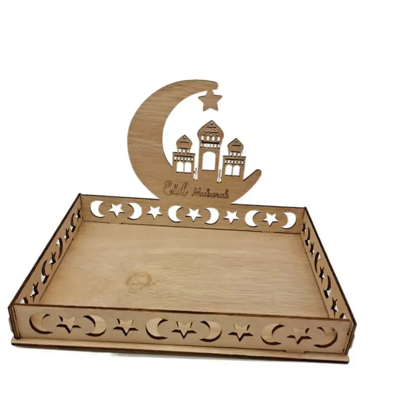 

Pallet Crafts Food Tray Eid Mubarak Decoration Eid Mubarak Food Tray Open Festival Plate Eid Ornaments Food Holder