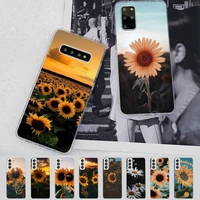 sunflower phone case for samsung s21 a10 for redmi note 7 9 for huawei p30pro honor 8x 10i cover