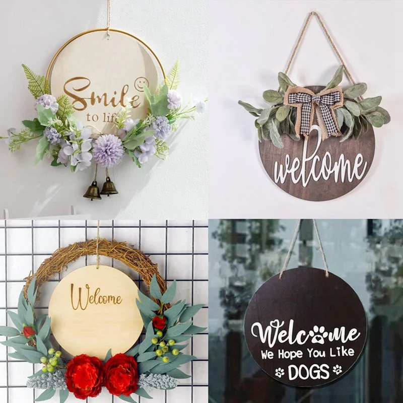 12-дюймовые деревянные круги для поделок незавершенная деревянная пустая дверная