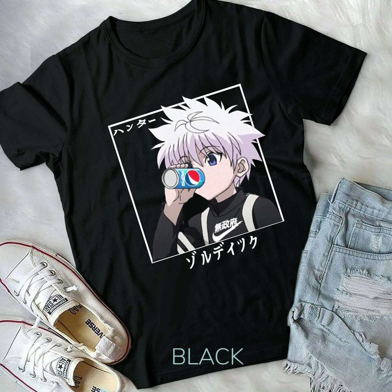 Футболка EOENKKY Killua Zoldyck HXH хлопок
