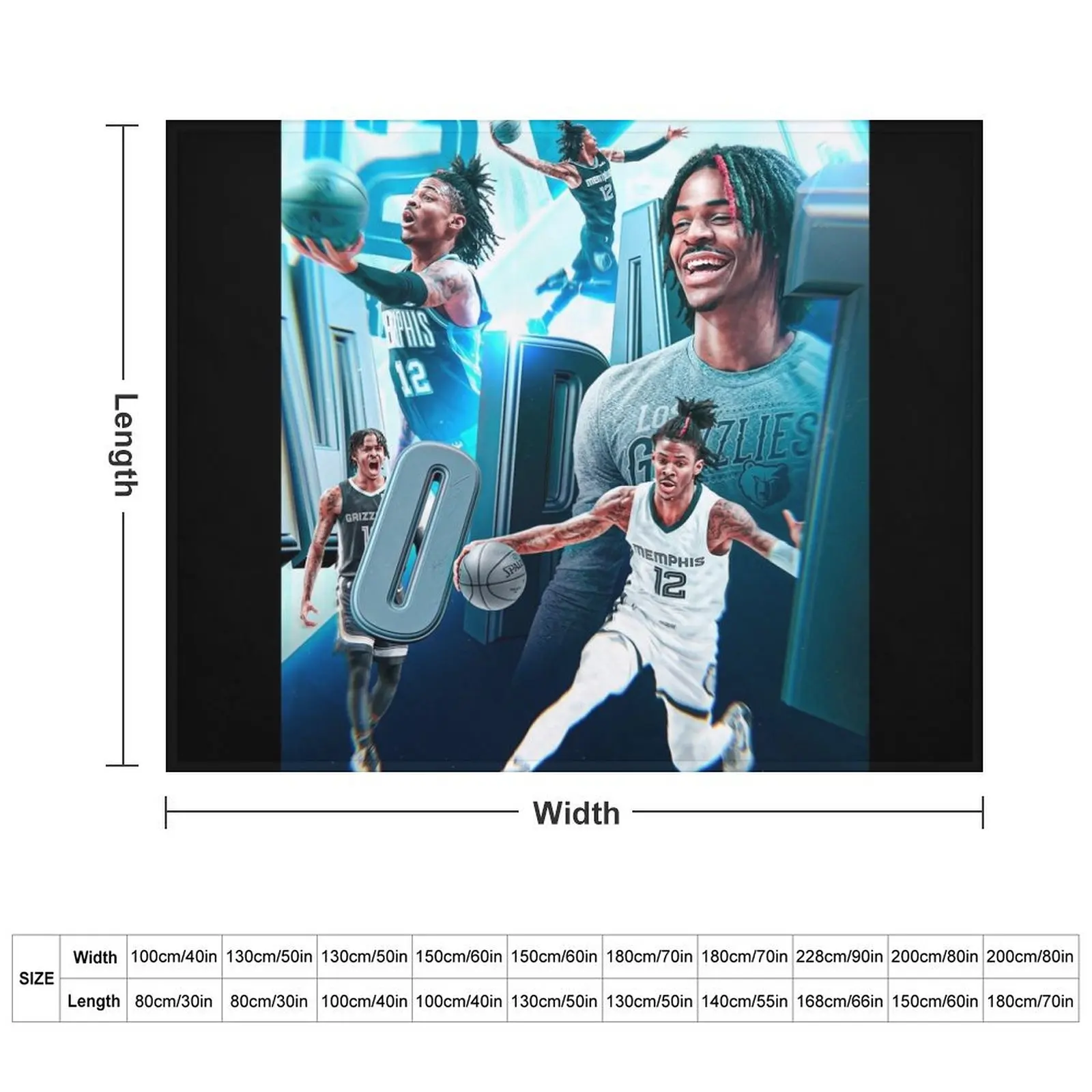 Одеяло Ja Morant 12 Young Star дизайнерские одеяла люксового бренда