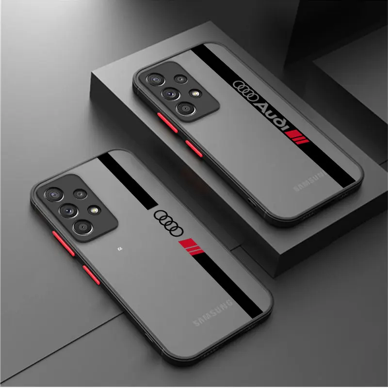Матовый чехол для телефона Samsung A53, A52, A73, A51, A50, A72, A71, чехол для Galaxy A32, A33, A30, A31, A42, Модный чехол в стиле купе, Audi, спортивный Чехол