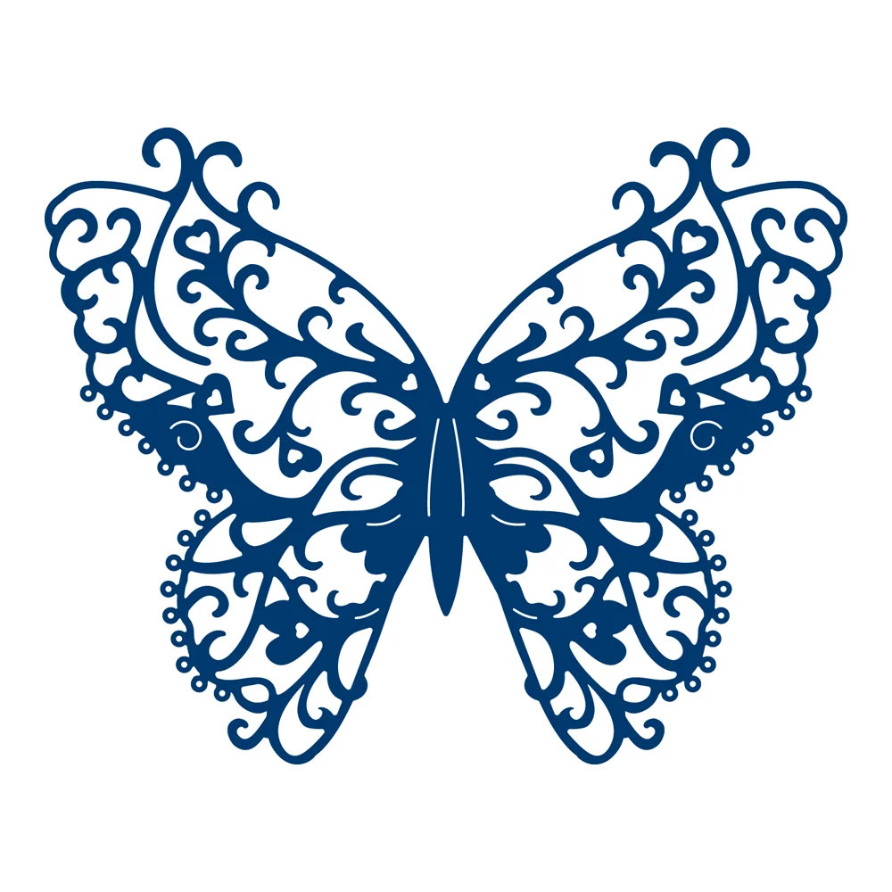 2024 вырезанные бабочки с татуировкой кружевной фон металлические штампы для мам