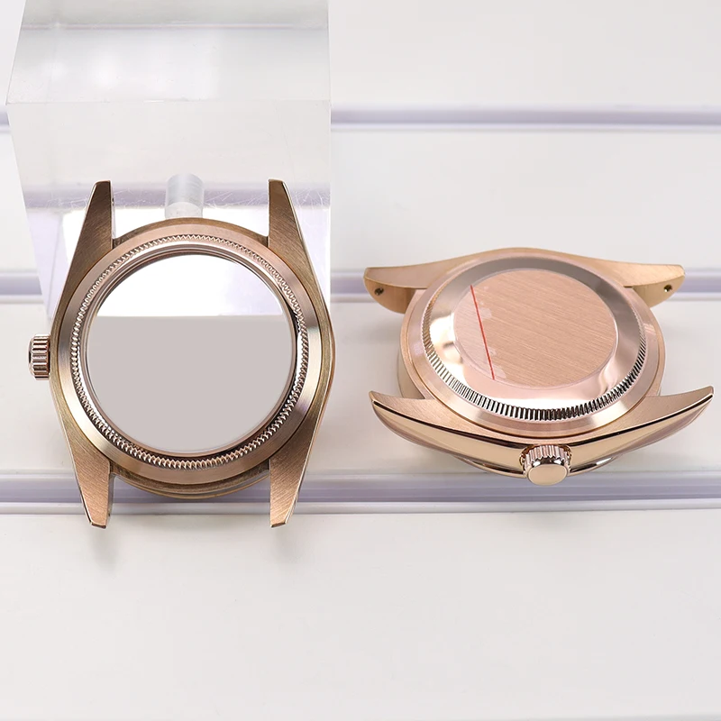 Корпус часов FEIYASHI из розового золота 36/40 мм сапфировое стекло для Seiko NH35 NH36 NH38 Miyota