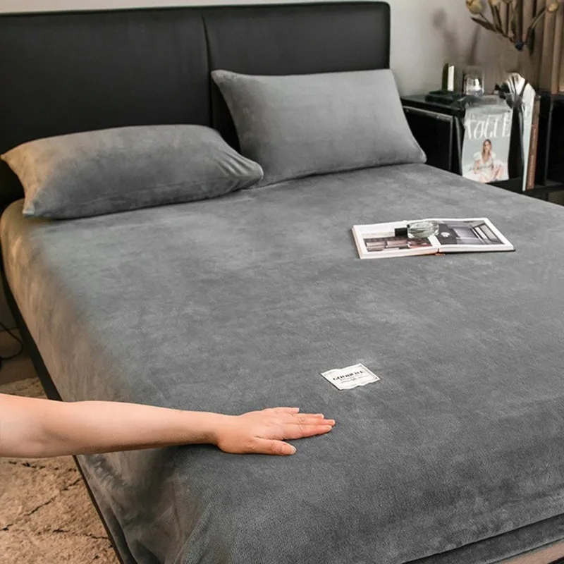 Плюшевое постельное белье из бамбукового волокна, двуспальное