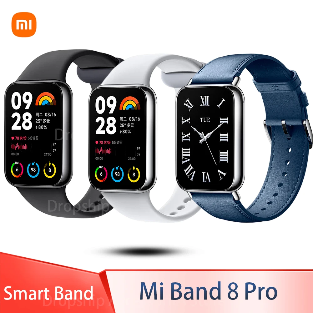

Original Xiaomi Mi Band 8 Pro Smart Watch GPS NFC Heart Rate Sports Bracelet Band AMOLED Full Color Screen Waterproof SmartWatch