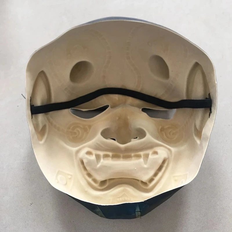 Латексная Маска самурая японская маска для косплея мягкая ужасная резиновая