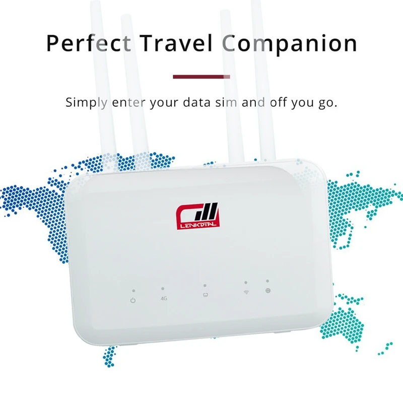 

1 Set B625PRO 4G Wifi Router 300Mbps With SIM Card Slot Can Be Connected With External Battery And Antenna EU Plug