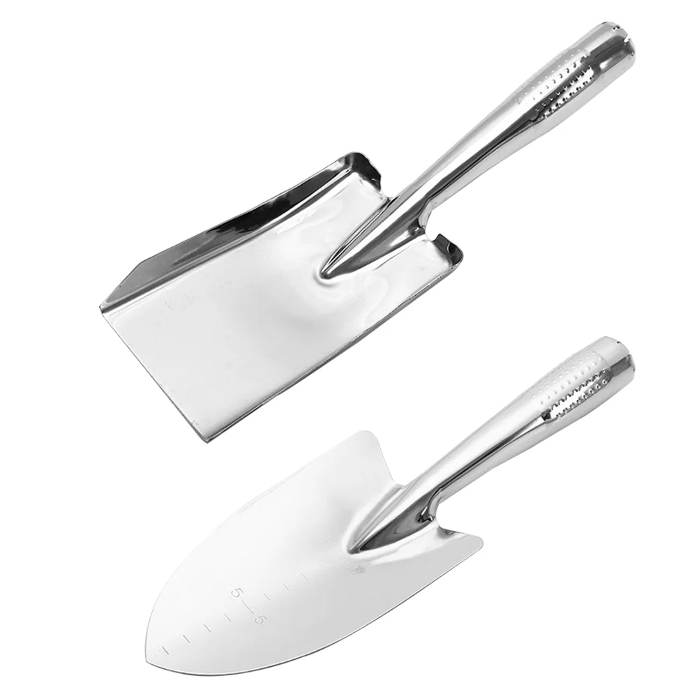 

2Pcs Shovel Integrated Hand Trowel Household Hand Shovel Multi-function Garden Trowel for Flower Soil Plant