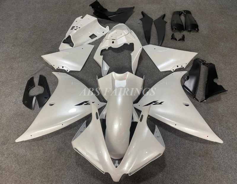 

4Gifts New ABS Motorcycle Fairings Kits Fit For YAMAHA YZF-R1 2012 2013 2014 12 13 14 Bodywork Set Custom Pearl white