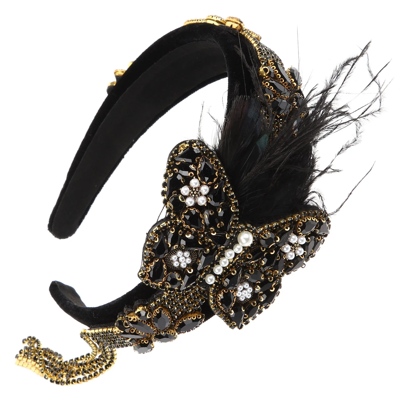 

Headbands Womenrhinestone Headband Girls Wide Bride Headdress Shiny Decorative Baroque