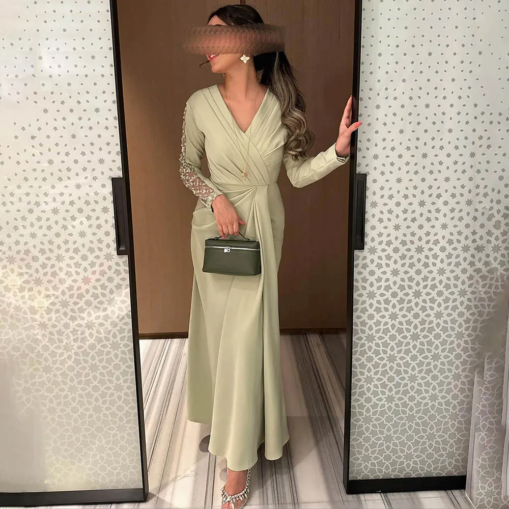 

Кружевное лоскутное платье с длинным рукавом для выпускного вечера, винтажные вечерние платья-трапеции, банкетное платье знаменитости со складками