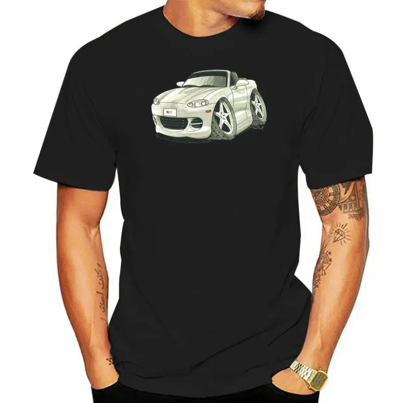 

New Men T Shirt Fashion Popular Style Man T-Shirt Classic Japanese Car Fans Mx5 Printed Koolart Cartoon Design White A Shirt