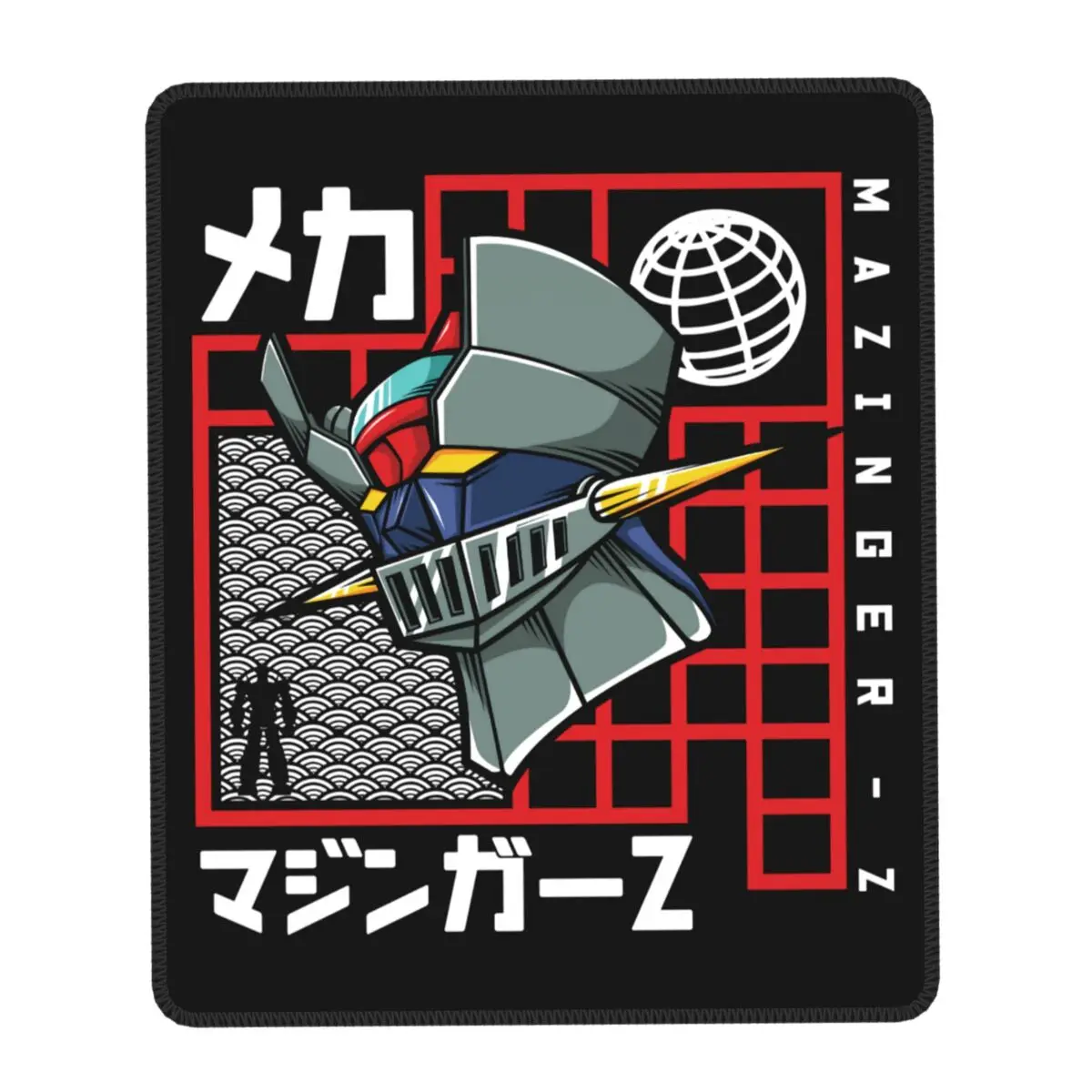 

Mazinger Z Head Mouse Pad With Locking Edge Square PC Gamer Mousepad Rubber Base Japanese Super Robot Manga Office Desktop Mat