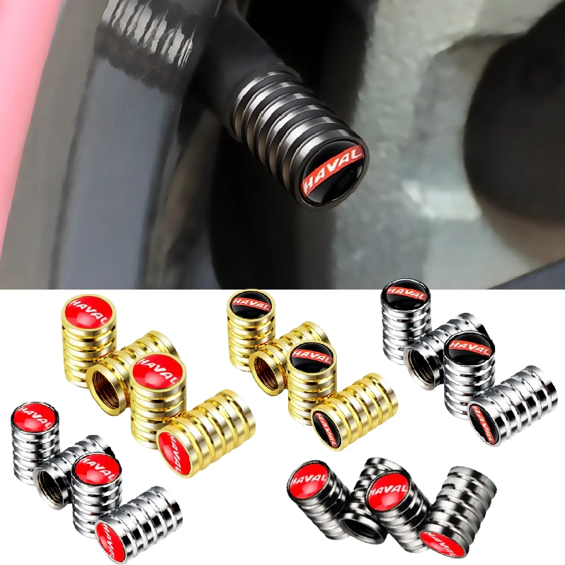 4 шт., Металлические колпачки для стержней клапанов автомобиля, аксессуары для защиты от пыли для Haval H6 H2 H5 H7 H8 H9 H6 Sport Coupe M2 M4 T FEK Silah Tabanca Korna