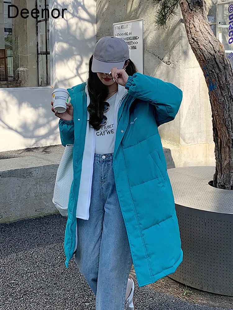 2022 New Parkas Women Winter Jacket Snow Wear Long Coat Hooded Warm Parka Female Hooded Cotton Padded Jackets Outwear