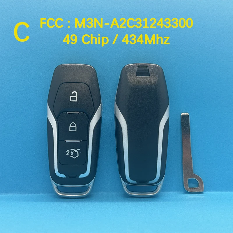 Фото CN018122 Aftermarket 3/4/5 кнопок Smart Key FCC M3N-A2C31243300 49 чип 315/434/902 МГц для Ford Fusion Explorer Edge Mustang №3