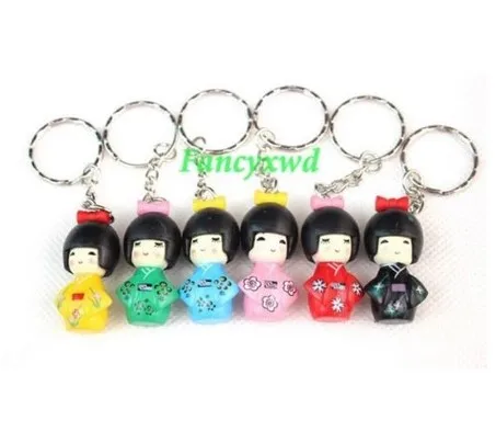 

24 шт., брелок в виде японской куклы KOKESHI