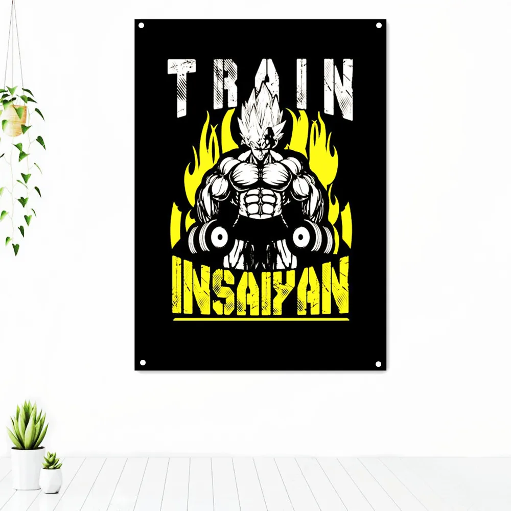 

Hard Training Workout Motivational Poster Tapestry Wall Art Fitness Bodybuilding Exercise Banner Flag Stickers Gym Decoration