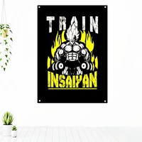 hard training workout motivational poster tapestry wall art fitness bodybuilding exercise banner flag stickers gym decoration