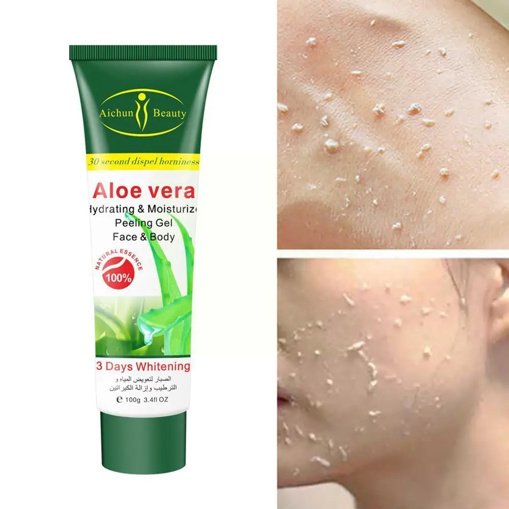 

Aloe Vera Face Scrub Cleansing Exfoliating Peeling Moisturizes Scrub Exfoliating Face Gel Cream Cleaner T8i4