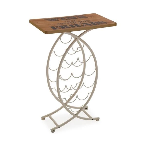 Металлическая деревянная стойка для бутылок (46x23x90 см) |