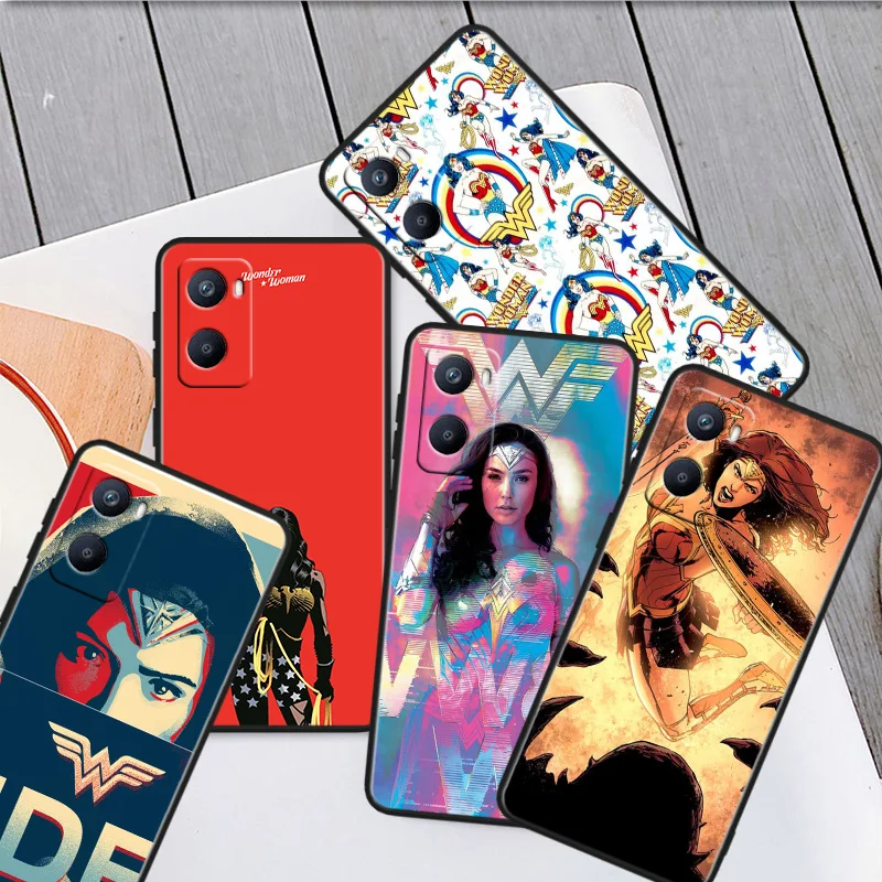 Чудо-Женщина милая фотография для OPPO A56S A55 A54S A53S A52 A33 A32 A31 A16S A16 A12 A11S A9 A5 2020 черный чехол