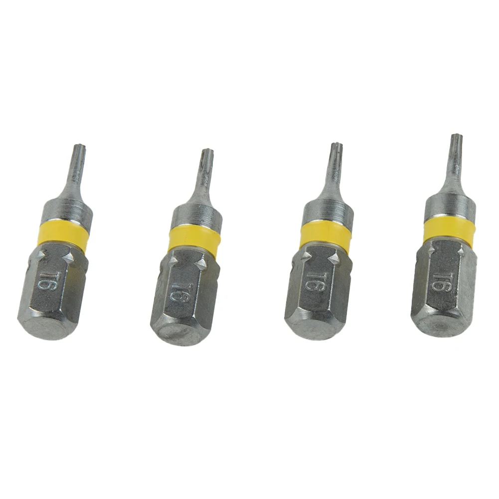 

Hand Tools Screwdriver Bit Workshop Equipment Spanner T6-T40 Hex Head 1/4inch 25mm 4Pc Hex Shank High Hardness