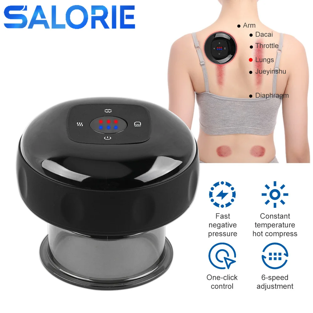 

Electric Smart Heating USB Rechargeable Medical Chinese Vacuum Hijama Cupping Device Professional Anti Cellulite Suction Cup